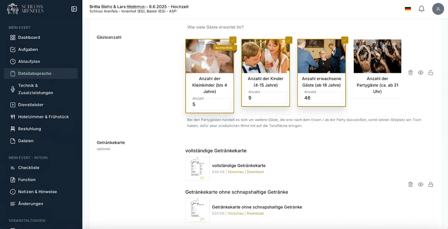 beevent Event Software – Gästeanzahl und Kategorien digital erfassen